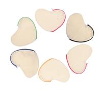 TEHAUX 6pcs Graffiti Pencil Case Canvas Sublimation Heat Transfer Bag Zipper Blank DIY Pouch Heart Shaped Makeup Bag for Craft Organized Travel Random Color