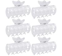 TEHAUX 6pcs Heat-resistant Hot Curler Claw Clips with Insulation Pads, Hair Roller Clip Replacement for Salon and Home Styling, Roller Jaw Clamps Keeper for Women