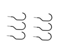 TEHAUX 6Pcs Heavy Duty Bike Hooks with Bolts Non Slip Coated Steel Wall Mount Bike Hangers for Garage and Ceiling Storage Fits All Bicycle Types Space Saving Vertical Holder