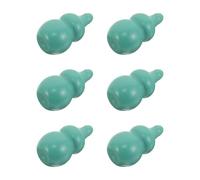 TEHAUX 6pcs Mini Silicone Lip Exfoliating Brushes with Cover round Head Soft Silicone Lip Applicators for Precision Application and Reusable Use for Daily Use and Travel in Green