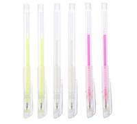 TEHAUX 6pcs Multi-Color Eyebrow Positioning Marking Pens Set White, Pink, Fluorescent Green for Brow Mapping and Beginner Practice