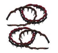 TEHAUX 6pcs Non-slip Voluminous Wave Headbands for Women, Beaded Braid Hair Bands with Gentle Comfort and U-shaped Design, for Everyday Hair Styling and Washing Face