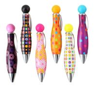 TEHAUX 6pcs Novelty Bowling Ballpoint Pens for Students and Family, Portable Smooth Writing Plastic Pens for Journals and Coloring Books Random Color