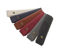 TEHAUX 6pcs Pen Sleeve Pen Holder Pouch Pu Leather Single Storage Protective Case for Students Office Workers Backpack and Home Use Random Color