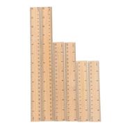 TEHAUX 6pcs Portable Bamboo Rulers Set Multi-function Straight Rulers for Students Painting and Learning for School and Office Use