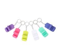 TEHAUX 6pcs Portable Silicone Mini Phone Stand with Keychain Mobile Phone Holder Desktop Cellphone Stand for Live Streaming and Watching Multi-color Keyring for Travel Random Color
