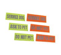 TEHAUX 6pcs Reflective Service Dog Patch Pet Harness Sticker for Dog Tag Night Walking Accessories
