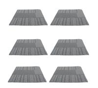 TEHAUX 6pcs Self Adhesive Carpet Tiles 11.8" X 0.24" Thick Square Polypropylene Fiber Flooring Squares with Fire Retardant Material, Stain-Resistant and Hard Wearing for Living Room DIY