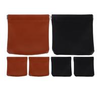 TEHAUX 6pcs Self-Closing Mini Makeup Bags for Women, Compact and Portable Pu Pouches for Jewelry and Small Essentials Storage, for Everyday Use and Work