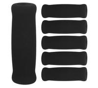 TEHAUX 6pcs Sponge Leash Sleeves for Dog Leash Handle Wraps Universal Anti-skid Sponge Handle Covers Black Soft Material and Extend Service Life and Walking Stick Use