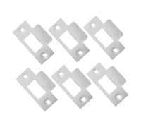 TEHAUX 6pcs Steel Deadbolt Strike Plates Adjustable Door Reinforcement Covers for Sliding and Swinging Doors Lock Latch Guard Replacement Parts for Enhanced Security and Easy Installation