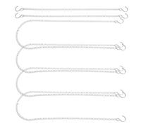 TEHAUX 6pcs Steel Hanging Chains with Hooks for Plants and Lanterns, Easy Installation, Wear-Resistant Sturdy Chain Hangers for Commercial Displays and Stores, Silver Finish