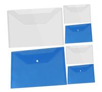 TEHAUX 6pcs Thick Plastic File Folders with Snap Button Document Organizers for Office Home Wear Resistant File Envelopes for Easy Sorting Storage