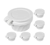 TEHAUX 6pcs Upside down Bottle Caps for Shampoo and Lotion Dispensers, Leakproof Tpe Replacement Lids for Bathroom and Kitchen Condiment Bottles, Pour Effortlessly and Reduce Spills