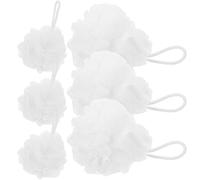 TEHAUX 6pcs Wear-Resistant Bath Supply Lanyard Shower Sponge with Hanging Storage, Compact Bathing Balls Made of Pe and Cotton Rope for Convenient Exfoliating Bathing