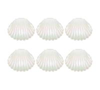 TEHAUX 6pcs White Pp Shell Candy Boxes Trinket Containers Portable and Reliable Storage Solution for Special Occasions and Halloween Party Favour Decorations