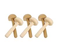 TEHAUX 6pcs Wood and Plastic Mushroom Roller Stamping Tool for Printmaking and Carving Art Craft Supplies for Boys and Easy to Handle Finger Paints Tool