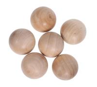 TEHAUX 6pcs Wooden Ball Stopper Smooth Finish Wine Bottle Cork Replacement for Glass Containers Decanters Carafes Easy to Use Storage Jar Seal