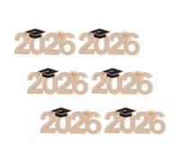 TEHAUX 6pcs Zinc Alloy Graduation Brooch Badge Set for 2026 Graduation Time Stylish School Lapel Pins Commemorative Party Favour Suitable for Hats Souvenirs