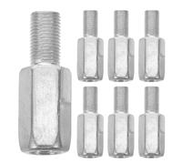TEHAUX 7pcs Bike Training Wheel Axle Extension Bolts, Metal Hexagonal Threaded Axle Sleeve for Lasting Fixation and Preventing Side Sinking, for Outdoor Practice on Asphalt or Cement