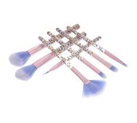 TEHAUX 7pcs Makeup Brush Set Eye Shadow Brush Safe to Eyes and Lips Nylon Metal Plastic Light Weight Easy to The Go Makeup Application