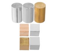 TEHAUX 7pcs Metal Element Cube Set with Copper, Aluminum, and Iron Blocks, Sturdy Density Cubes for Science Lab Equipment, Portable Two-box Setup for Students Chemistry Lab Projects
