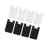 TEHAUX 8 Pcs Adhesive Silicone Card Holder for Mobile Phones with Double Layer Design, Debris-Proof and Versatile Card Compatibility, for Travel and Daily Use