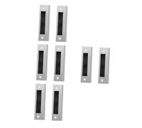 TEHAUX 8 pcs Stainless Steel Door Strike Plate Kits with Screws Extended Reinforcement Deadbolt Restorer for Internal Wooden Bedroom Doors Lock Slot Repair Accessories for Home and Office