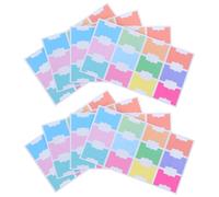 TEHAUX 8 Sheets Removable Index Sticker Paper Markers Tabs with Rounded Corners, Lasting Notes Compatible with Pencils, Pens and Markers, for Study Tabs for Books and Office Notebook