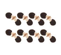 TEHAUX 8pairs Vintage Horn-style Snap Buttons Scalloped Edge Per Pack for Winter Coats Jackets and Formal Wear