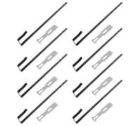 TEHAUX 8pcs Adjustable Over-The-Door Mirror Hook Set Metal Hangers with Suspension for Doors Up to Thick Flexible Mirror Brackets Kit for Closet and Bedroom Organization