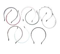 TEHAUX 8pcs Fabric Covered Teeth Headband Comb Hairband Non-Slip Multi-Color Set for Women and Men Hair Accessories