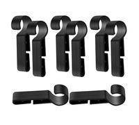 TEHAUX 8pcs Lightweight Plastic Hardhat Headlamp Clips with Non-slip Helmet Clip Design Compact Hard Hat Light for Construction Site at Night