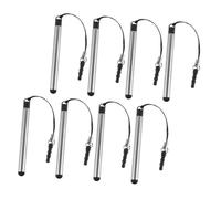 TEHAUX 8pcs Mini Telescopic Stylus Pen with Fine Tip Adjustable for Smartphones Tablets and Touchscreens Portable Capacitive Touch Pen with Cord for Precision Writing and Drawing