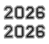 TEHAUX 8pcs Numbers Patches Iron on Fabric Numbers for Sewing Black Polyester Full Embroidery Simplifying Shirt Numbering for Club Teams and Activities