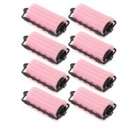 TEHAUX 8pcs Pink Foam Hair Curlers Heatless Curls Overnight Hair Rollers for Volume That Easily Creates Curls to Sleep