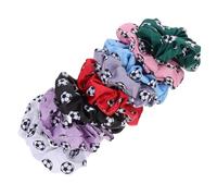 TEHAUX 8pcs Ponytail Scrunchy Hair Band Elastics Printed Fabric Elastic Design Not Easy to Fall off Attractive Birthday Hair Accessories