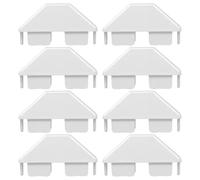 TEHAUX 8pcs PVC Flat Fence Post Caps Replacement Outdoor Guardrail Column Covers for Decks and Corridors Sturdy Fence Topper Caps for Post Protection