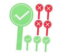 TEHAUX 8pcs Reusable True False Sign Board Paddles Red Green Yes No Voting Boards Lightweight Classroom Answer Game Accessories for Student Interaction