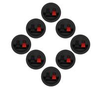 TEHAUX 8pcs Speaker Wire Terminal Clamps round Plastic and Metal Body Simple Installation Speaker Wire Connector Clips for Home Audio and Performance Settings