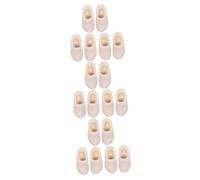 TEHAUX 9 Pairs Mini Wooden Shoes Models DIY Ornament for Dollhouse Unfinished Dutch Wooden Shoe Accessories for Creative Decoration and Miniature House Scenes