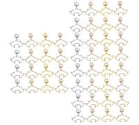 TEHAUX 90pcs Keychain Clip Kit Swivel Snap Hooks Keyring for Women Safety Boys and Girls Diy Jewelry Making Supplies