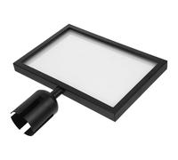 TEHAUX A4 Portrait Stanchion Sign Holder for Queue Line Poles, Black Commercial Sign Frame for Safety Barriers, Airport and Crowd Control Poster Display Stand