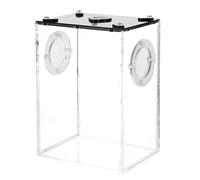 TEHAUX Acrylic Reptile Cage Reptile Supply Black Sturdy Weather Resistant No Strange Smell Suitable for Transporting Animals and Domestic Pets