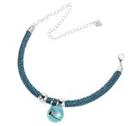 TEHAUX Adjustable Cat Collar with Bell and Extension Chain, Pu Material Necklace for Cats and Bichon, Suitable for Wedding Party and Photoshot, Wide Application Pet Accessory