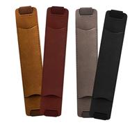 TEHAUX Adjustable Elastic Leather Pen Holders with Scratch-Proof Pu Material Pen Sleeves 4pcs for Notebooks Gift for Colleagues