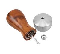 TEHAUX Adjustable Hand Crank Pepper Grinder with Ceramic Core Manual Wooden Salt and Spice Mill Stainless Steel Head for Precise Grinding in Kitchen Hand-Operated Pepper Mill
