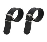 TEHAUX Adjustable Leather Bike Basket Straps and Black 1 Pair with Solid Installation Sturdy Bike Strap for Front Basket for Riding