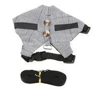 TEHAUX Adjustable Small Pet Harness Set Breathable Cotton Chest Strap for Rabbits and Small Dogs Lightweight Pet Supplies for Comfortable Walking and Safe Pulling Prevention