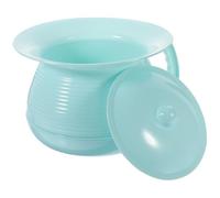TEHAUX Adult Potty with Handle and Lid, Plastic Night Urine Pot Designed for Hotel and Family Use, Creative and Decorative Urinal Chamber Pot that is Not Easy to Be Stained, Suitable